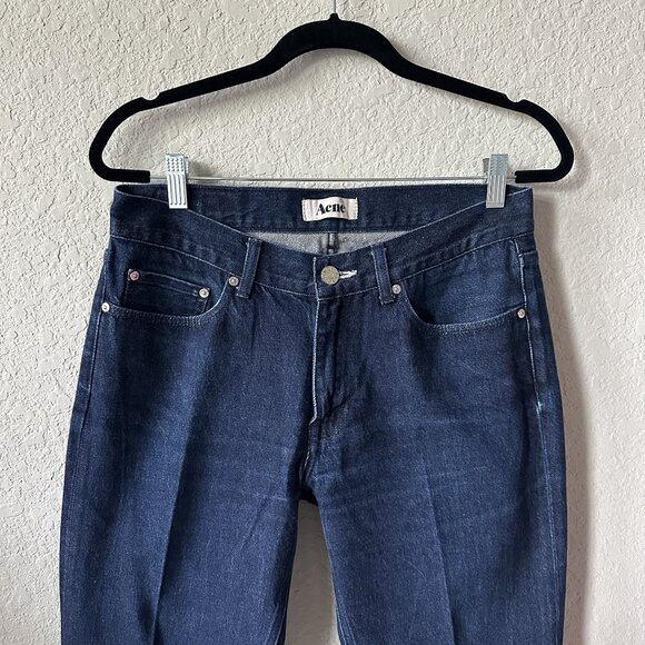 Acne Mic A Low Rise Jeans in Dark Wash - Picture 4 of 12